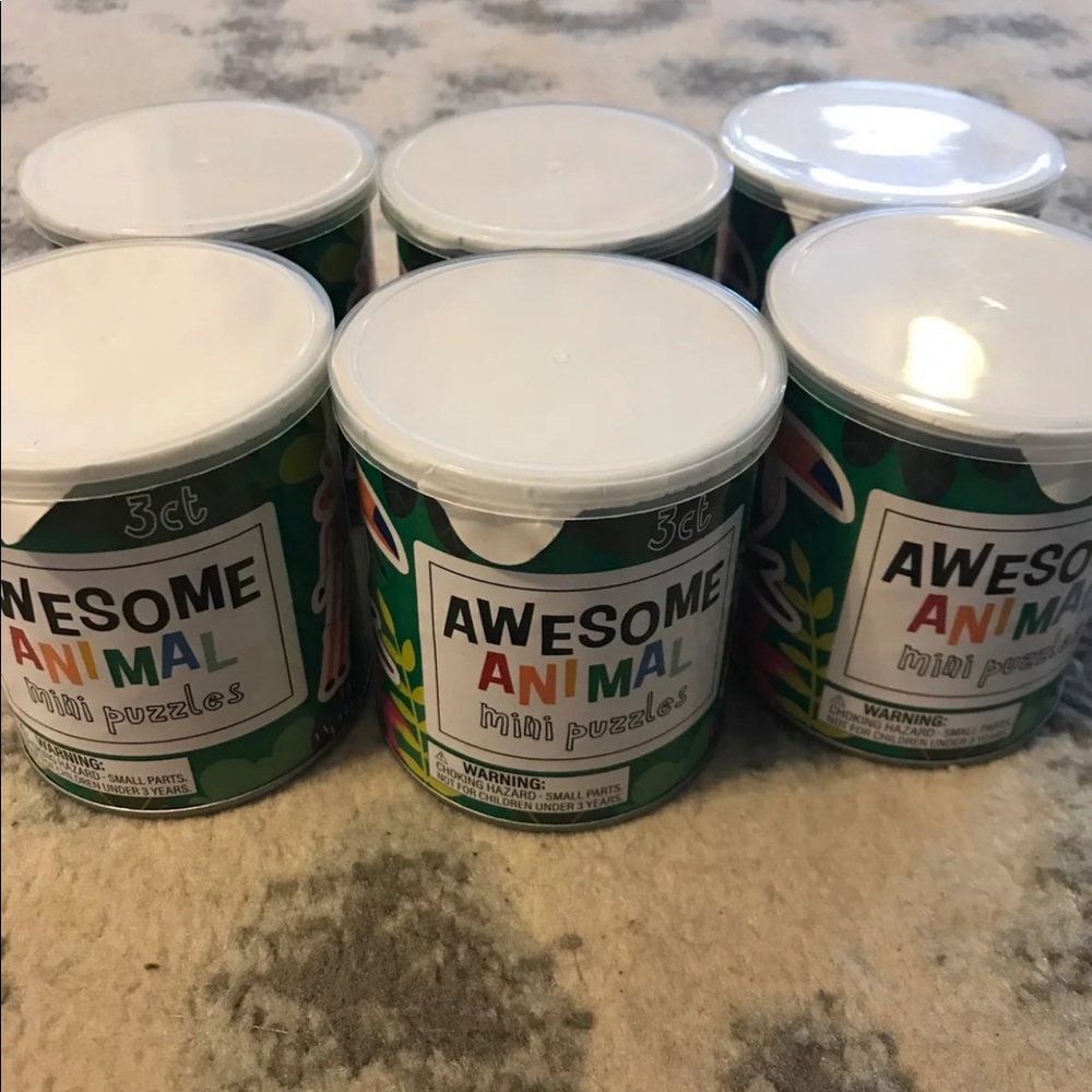 Awesome Jungle Animal Mini Puzzles Set Of 6 Party Favors